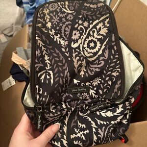 Vera Bradley Lunch Box Black White Grey Gently Used